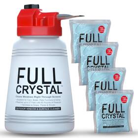 Full Crystal 040282254647 Window Cleaning Kit- 1 Lb Glass Cleaner And Bottle With 27ft Reach Will Clean