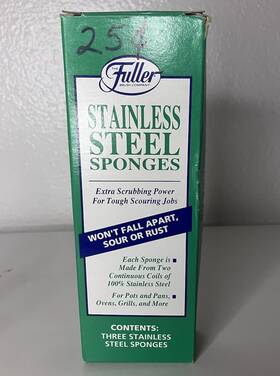 0491 Fuller Brush 868/0491 Vtg Co. 100% Stainless Steel Sponges Extra Scrubbing Power