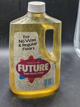 Future 046500001833 Sc Johnson Acrylic Floor Finish No Wax 46 Fl Oz Bottle 40% Full 1980