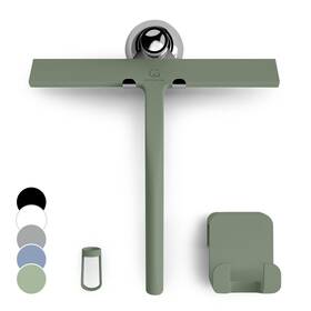 G Tewerk 060656517754 Shower Squeegee For Glass Doors - 9 Inch Silicone Window Cleaner Green