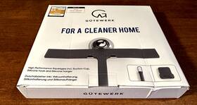 G Tewerk 719327075388 9 In Silicone Rubber Shower Squeegee Black Chrome Suction Cup Hook Steel Core