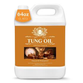 Garifon 653555031342 64 Oz Tung Oil For Wood 100% Pure Outdoor Furniture Cutting Bo