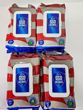 4pks Gds 680217764393 Gsd Good Hygiene Defense Family Size All Purposes/aloe Vera Of 80 Wet Wipes
