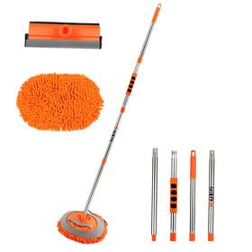 Ges-sku012201usu0116 Ges 62ftft Car Wash Mop Mitt With Long Handle 3 In 1 Chenille Microfiber