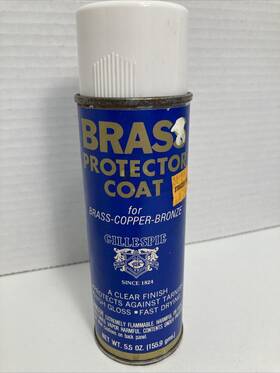 Gillespie 030192087992 Vintage Brass Protector Coat Spray- 5.5 Oz Hard To Find Product Nos