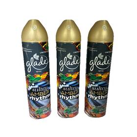 Glade 046500010873 Room Spray Air Freshener Sultry Amber Rhythm 8 Oz 3 Cans