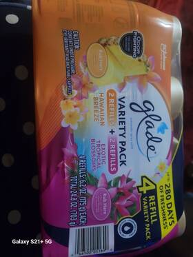 691391 Glade Hawaiian Breeze/blossoms Automatic Scented Spray Cans 4-6.2 Oz Refills