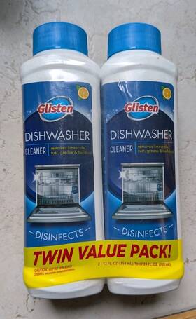 Glisten 076168001647 2-pk Dishwasher Magic Machine Cleaner Limescale Rust With Lemon Scent