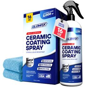 Gm-103 Glomax Home Ceramic Coating Spray Kit 16 Oz - Shine Seal And Protect Stainle