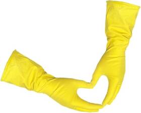 Glv-lat-yel-lar-006 Gloves Legend 6 Pairs Size Large - Yellow Latex Household Cleaning Dishwashing