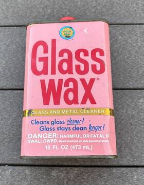 0040 Gold Seal Vintage Glass Wax And Metal Cleaner 2/3 Full
