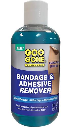 Goo Gone 070048021657 Bandage Adhesive Remover For Skin - 8 Ounce Safe Method To Remove Sports Ta