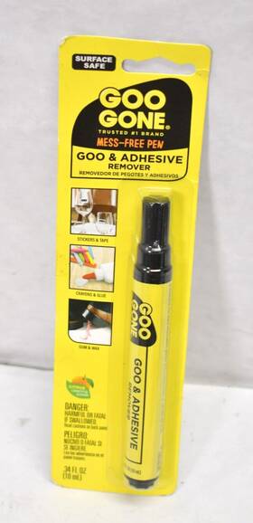 Goo Gone 070048113802 And Adhesive Remover Pen Mess Free Surface Safe Citrus Scent