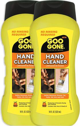 Goo Gone 070048221989 Hand Cleaner - 18 Ounce 2 Pack Degreaser No Water Needed Rinse Per