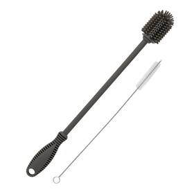 Goodful 741393575774 Reusable Bottle And Straw Cleaning 2piece Brush Set Scratch Free Silicone