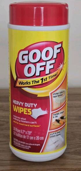 Fg659wm Goof Off Household Cleaner Remover Heavy Duty Wipes-discontinued-new Sealed-htf