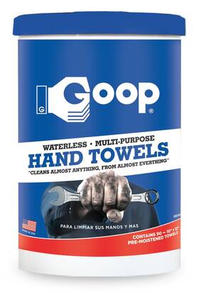 Goop 041251009305 Multi-purpose Waterless Hand Cleaner Towels - 90 10 Inch X 12