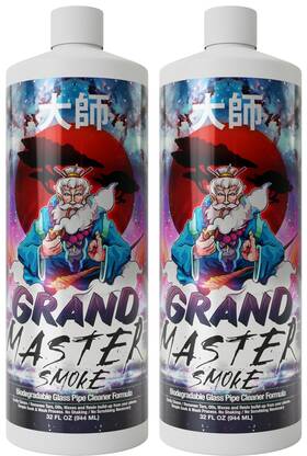 Grand Master Smoke 724716143027 64oz / 2 Pack Soak And Wash Bundle Glass Pipe Cleaner - Clea