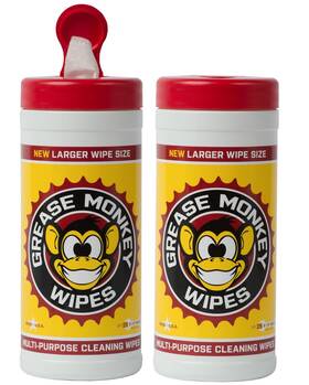 Grease Monkey Wipes 709317450354 Multi-purpose Heavy Duty Cleaning Canister 25-count Pack Of 2