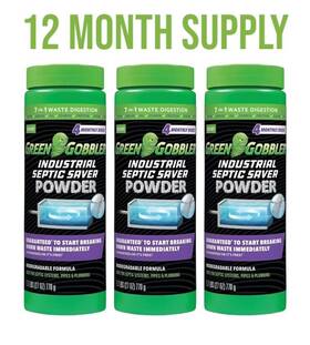 329677844 Green Gobbler Industrial Septic Saver Powder 81oz 12 Month Supply 3pk Of 27oz