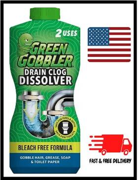 Green Gobbler 810056280154 Drain Clog Remover And Cleaner Septic-safe Bleach-free No Harsh