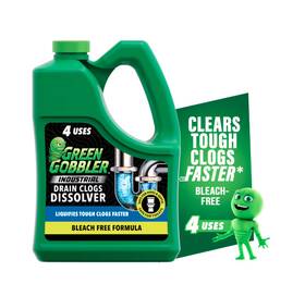 Green Gobbler 810056280239 Industrial Strength Drain Clog Remover And Cleaner Liquid Gel- 64oz