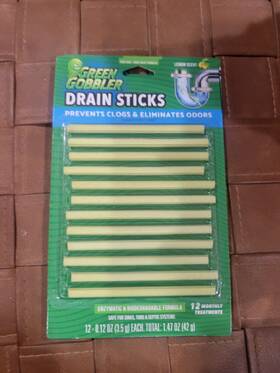 Green Gobbler 857875008859 Bio-flow Drain Sticks Lemon Scent 12 Per Pack Lot Of 2