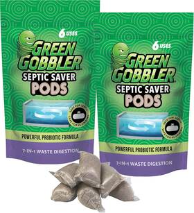 Pacs-12 Green Gobbler G0017 Septic Saver Treatment Month Supply 2pk