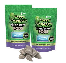 G0017pk2 Green Gobbler Septic Saver Tank Treatement Pods - Use Monthly