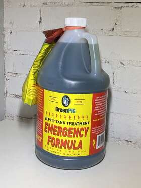 Green Pig 313032759700 Septic Tank Treatment Emergency Formula Quickly Breaks Down Clogged Or