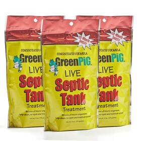 Green Pig 662413000178 Septic Tank Treatment - 12 Pods Safe Clog Remover Prevents Expensive