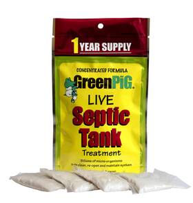 Green Pig 716080039082 Septic Tank Treatment Packets Safe Clog Remover Prevents E
