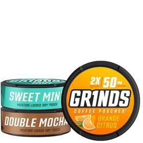 Grinds 850022430794 Coffee Pouches 3 Can Energy Sampler Double Mocha Shot Espre