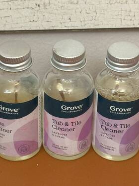 Grove Co. 726084188761 Tub Tile Cleaner Refill Concentrate X3 Plant-based Household Lavender