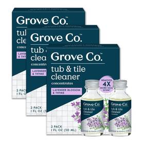 Grove Co. 810088123115 Tub And Tile Cleaner Refill Concentrate 6 X 1 Fl Oz Plant-based
