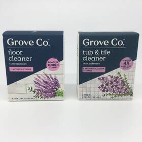 Grove Co 819978027229 Lot Of 2 Tub And Tile Floor Cleaner Concentrates Lavender Blossom Thyme