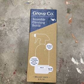 Grove Co 850008019869 Reusable Cleaning Glass Spray Bottle - Brilliant White 16 Fl Oz
