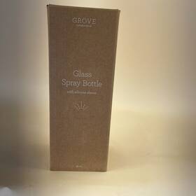 Grove Collaborative 819978026475 16oz Glass Spray Bottle With Gray Silicone Sleeve New