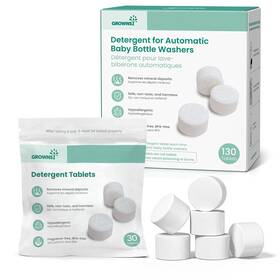 Grownsy 711181227666 Bottle Washer Detergent Tablets 130 Count Deep Cleaning Compatible Wi