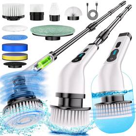 Gtinli 632125919372 Electric Spin Scrubber Rechargeable Waterproof Scrub Brush With Five-section