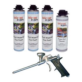 Half Off Ponds 658848595501 Homeowner Waterfall Foam Bundle - Steel Gun 3 24oz 1 20oz Cleaner