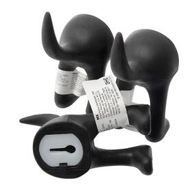 Happy Coaster Cards 716670548239 Bastis - Set Of 3 Dog Tail Hooks Hat Coat Key Wall Mounted Hanger Black