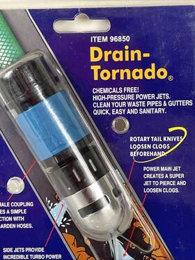 Harbor Freight 792363968508 Drain Tornado Powerful Jet Cleaner New Item #96850