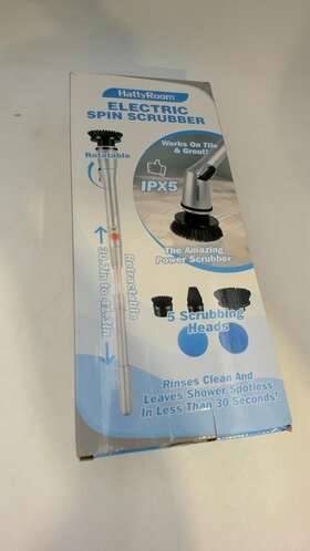 Hattyroom 737547342163 Rechargeable Cordless Electric Spin Scrubber Missing One Brush Head