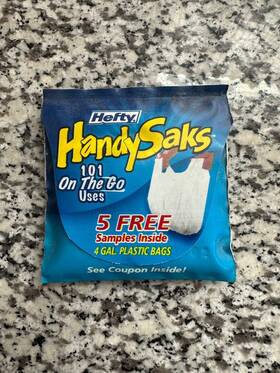 Hefty 026700581243 Handysaks 4 Gallon Plastic Bags On The Go 5ct Vintage 2003 New
