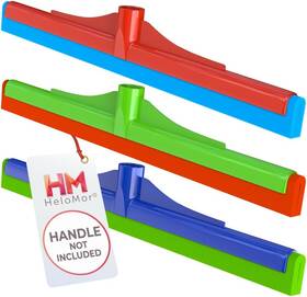 Helomor 445029335314 Floor Squeegee Wiper Heads 3-pack Refill Mop Foam Dual Moss 16 Inch L For Cleaning