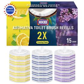 Mts001 Hhxi Cleaner Bowl Refills 15ct Toilet Aromative Brush Double-layer Cleaning