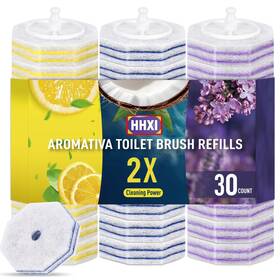Mts002 Hhxi 30ct Aromative Toilet Brush Refills Bowl Cleaner Double-laye