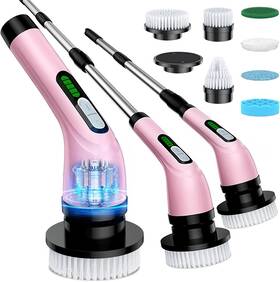 Highyes 711181353266 Electric Spin Scrubber For Cleaning Bathroom Cordless Power Shower Scru