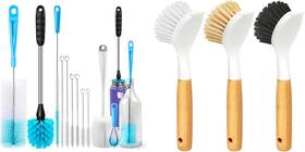 Holikme 313041756707 11 Pack Bottle Brush And 3 Dish Set For Kitchen Sink Cleaning Brushes